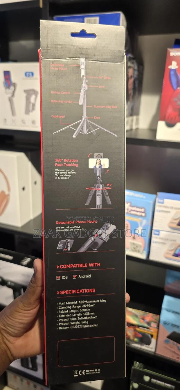 360° Smart Auto-rotation Selfiestick With Ai Face Tracking Tripod C17 - thumbnail 3