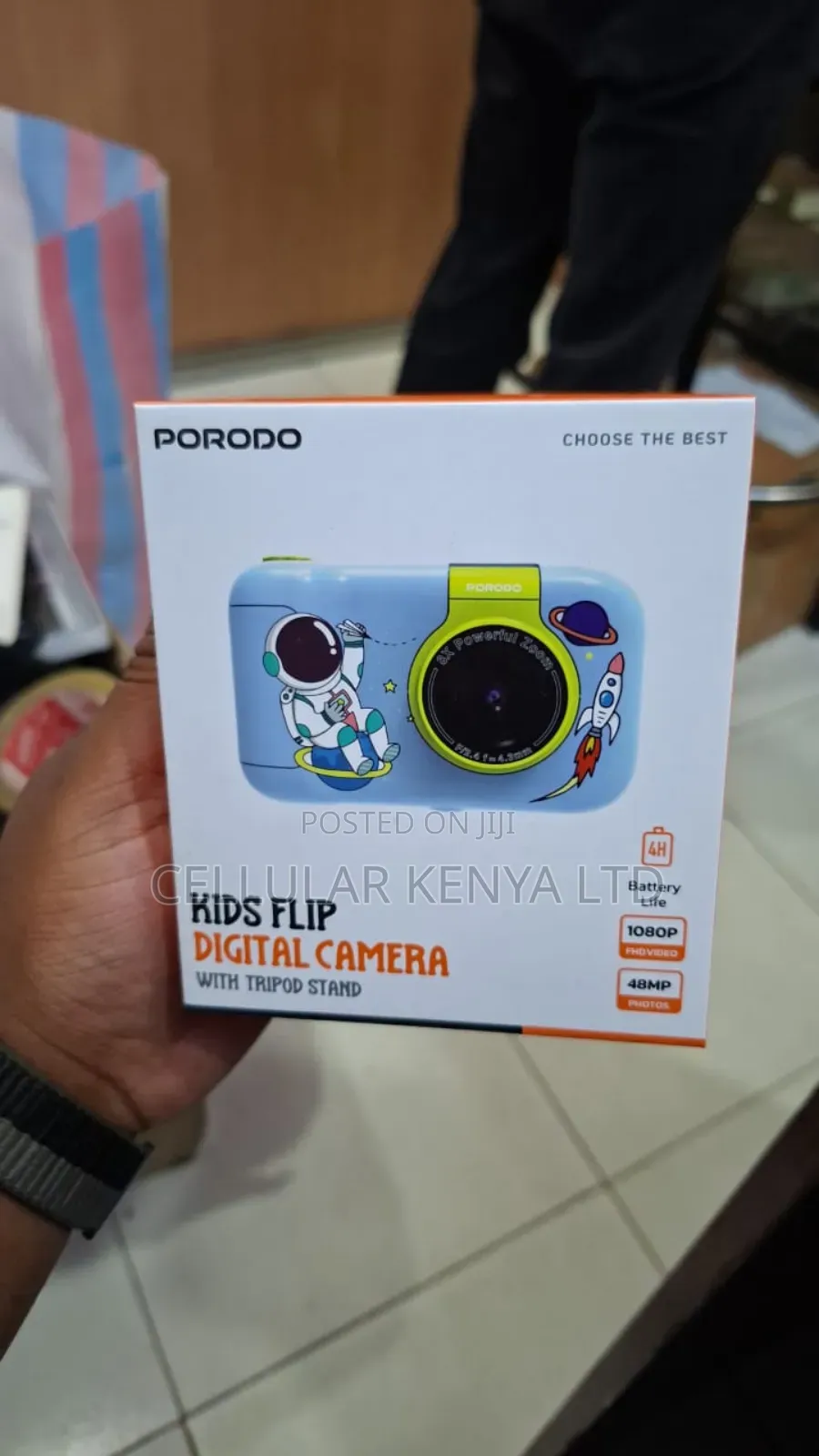 Porodo Lifestyle Kids Flip Digital Camera With Tripod Stand