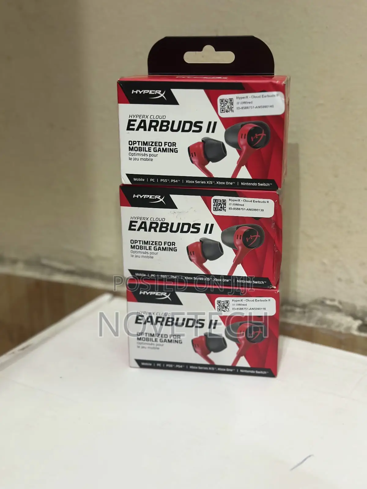 Hyperx Earbuds Ii Wired Gaming Earphone Black or Red