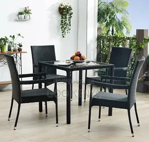 Home Dining Set; Backyard Dining Set of Four for Outdoor Entertaining