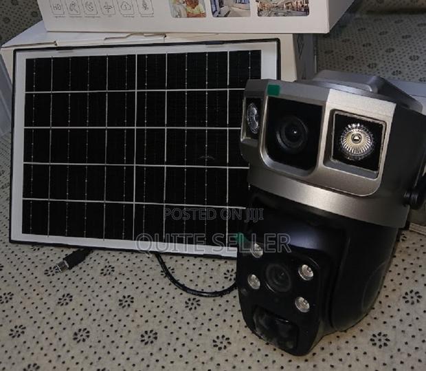 Solar 4g Dual Lens Security Cam Outdoor(360° PTZ Camera With Spotlight