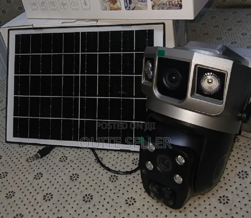 Solar 4g Dual Lens Security Cam Outdoor(360° PTZ Camera With Spotlight