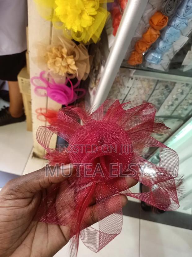 Maroon Micro Mini Fascinators - main view