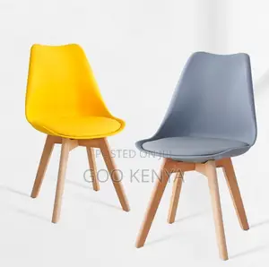 Home Chairs; Leisure Wooden Base Chair for Dining With a Padded Seat