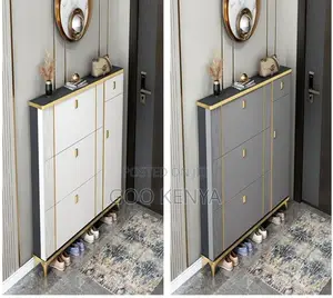 Home Shoe Rack; Home Entryway Shoe Storage With Flipping Doors