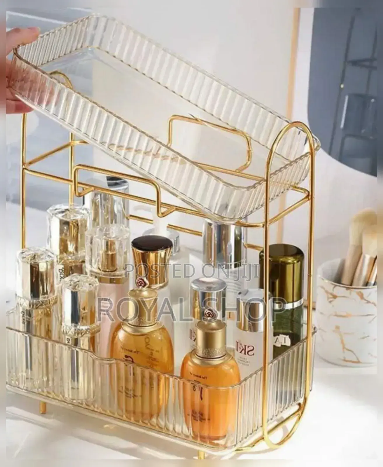 Acrylic Double Layer Cosmetics Organizer