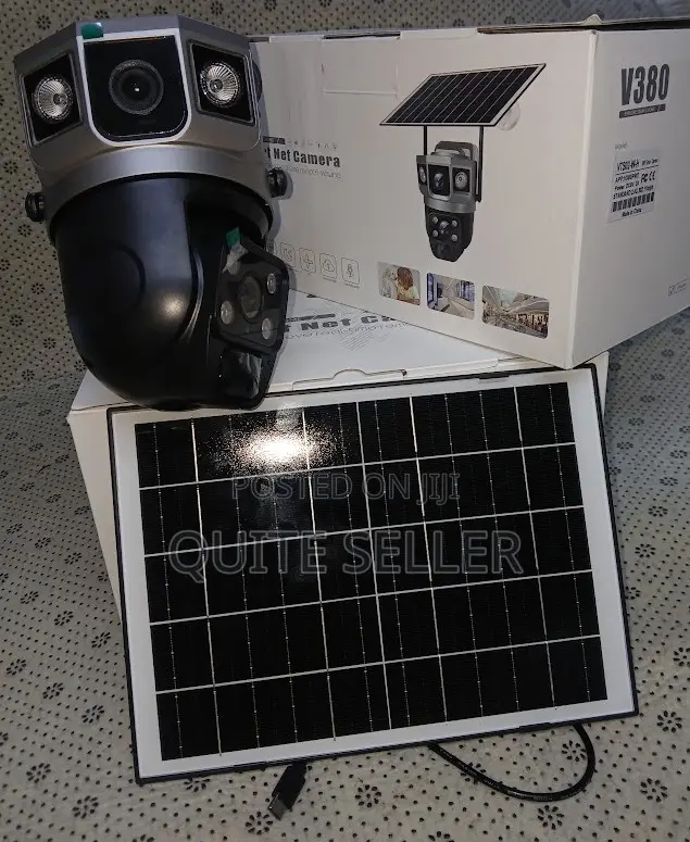 Intelligence Dual Lens 4g Solar Powered PTZ Camera,360° Pan Tilt,