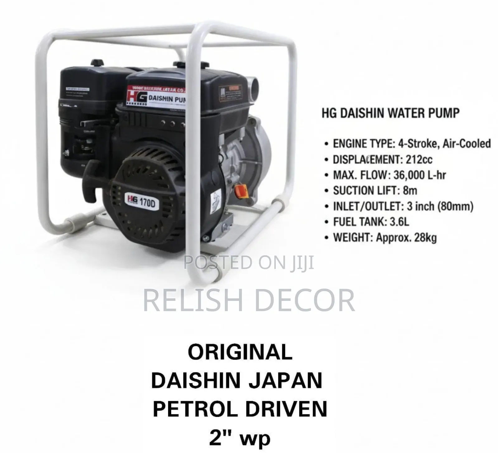 Daishin Pup Hg 170d Gasoline Water Pump