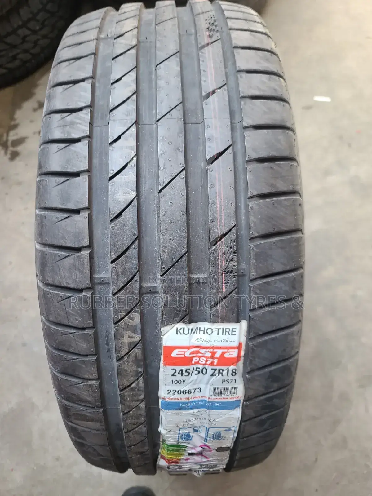 245 /50 R18 Kumho Tyres 100y Sp71 Made in Korea