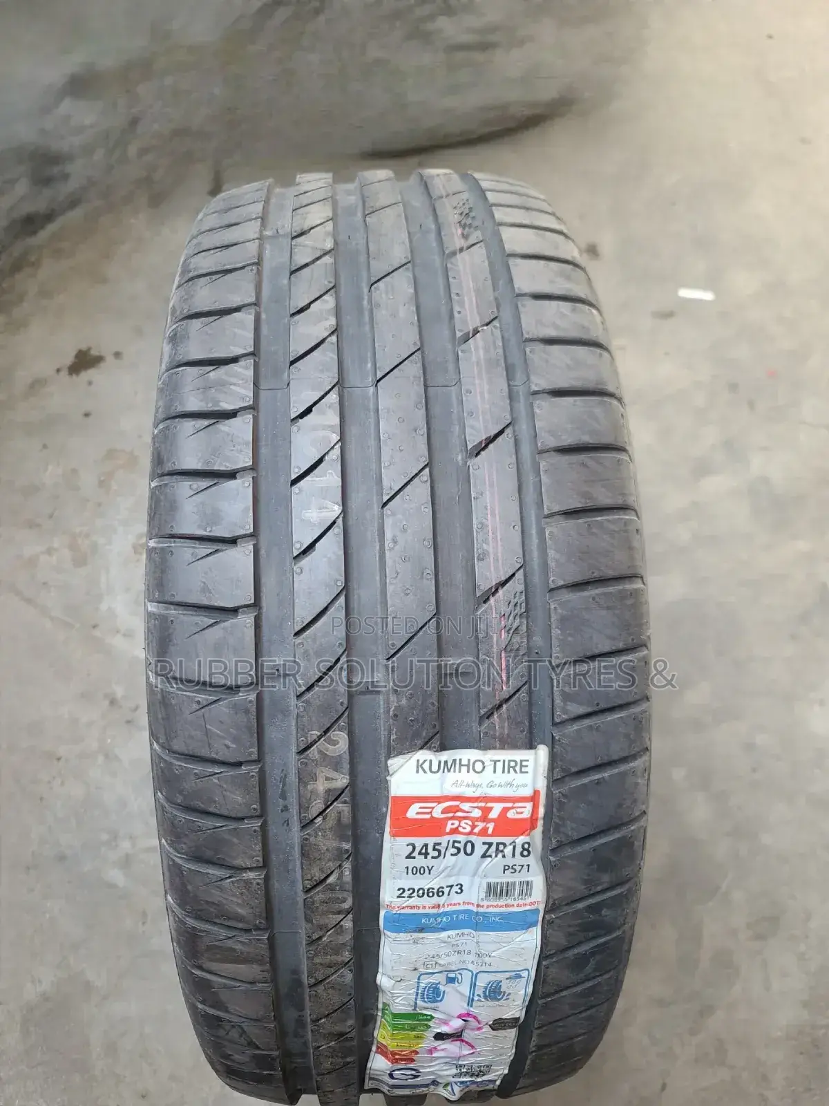 245 /50 R18 Kumho Tyres 100y Sp71 Made in Korea