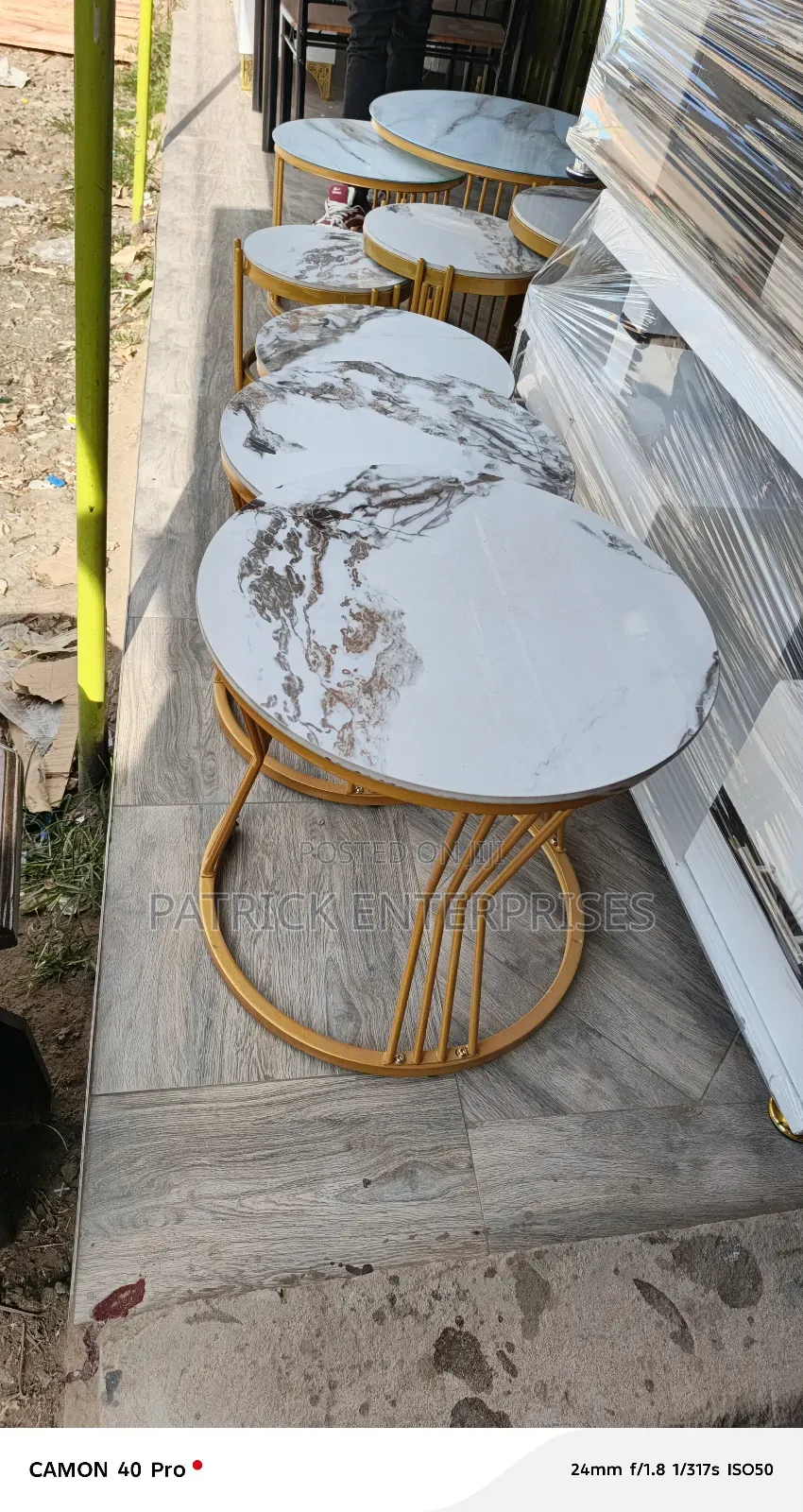 Imported Modern Marble Nesting Coffee Table 3 In 1