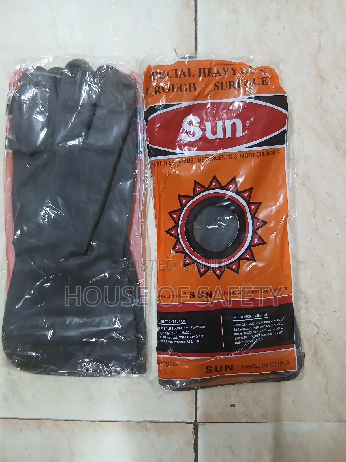 Sun Gloves In Rubber Form
