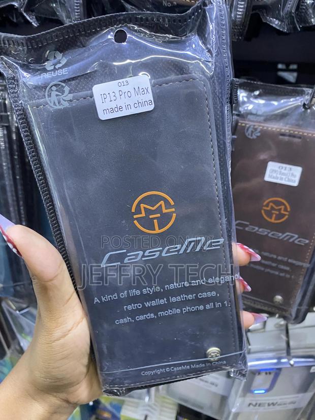 Nianl Leather Flip Case Wallet for iPhone 13 Pro Max - thumbnail 3