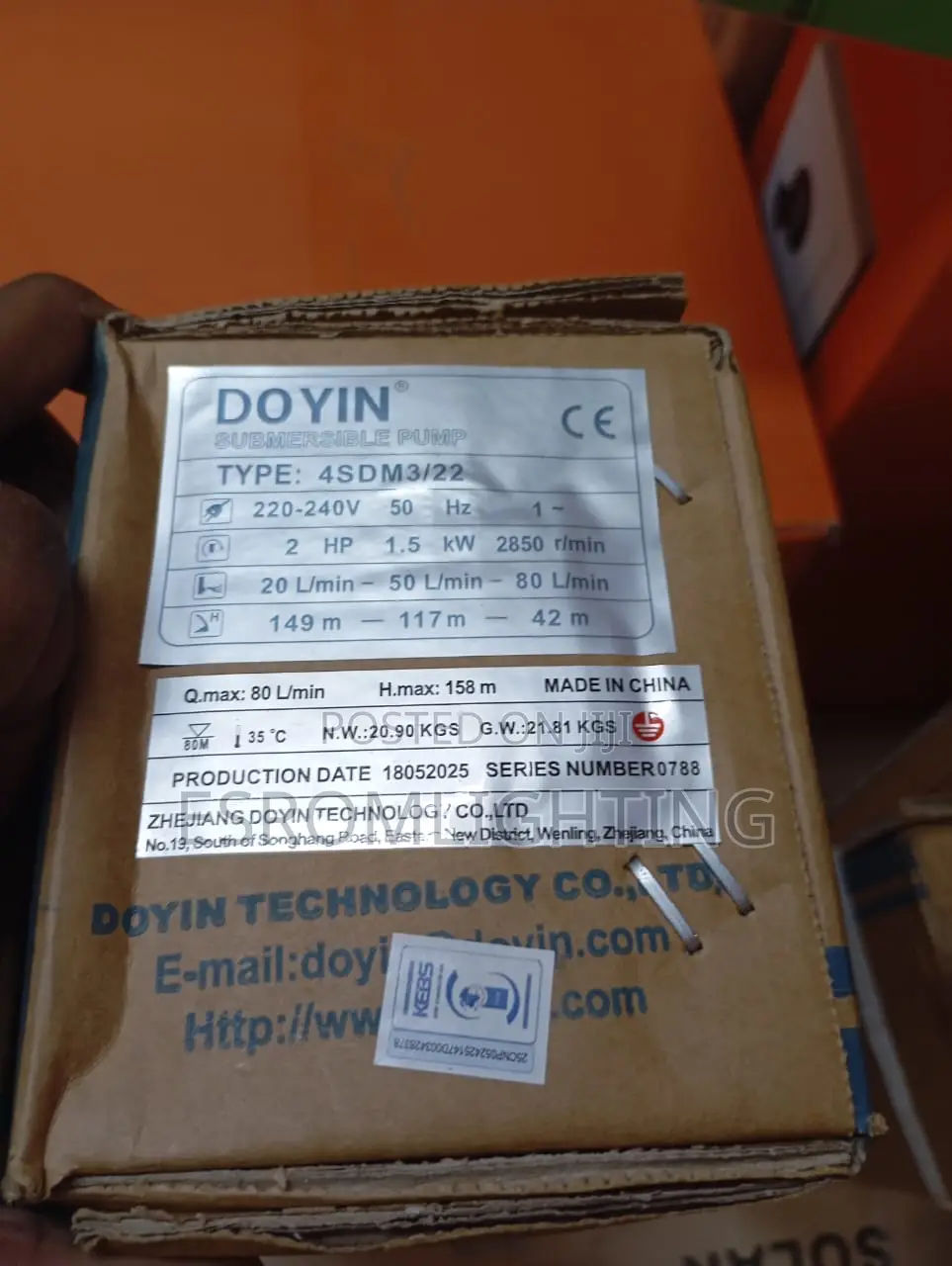 Doyin Ac Submersible Water Pumps – Borehole Irrigation Pumps