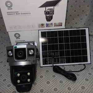Dual Lens Solar 4g Outdoor PTZ Cam With Flood Light and Siren Alarm.
