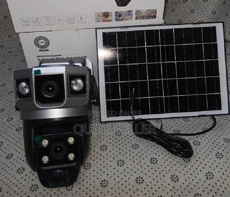 Solar Light Dual Lens 4g Solar Powered PTZ Camera 360° Pan Tilt