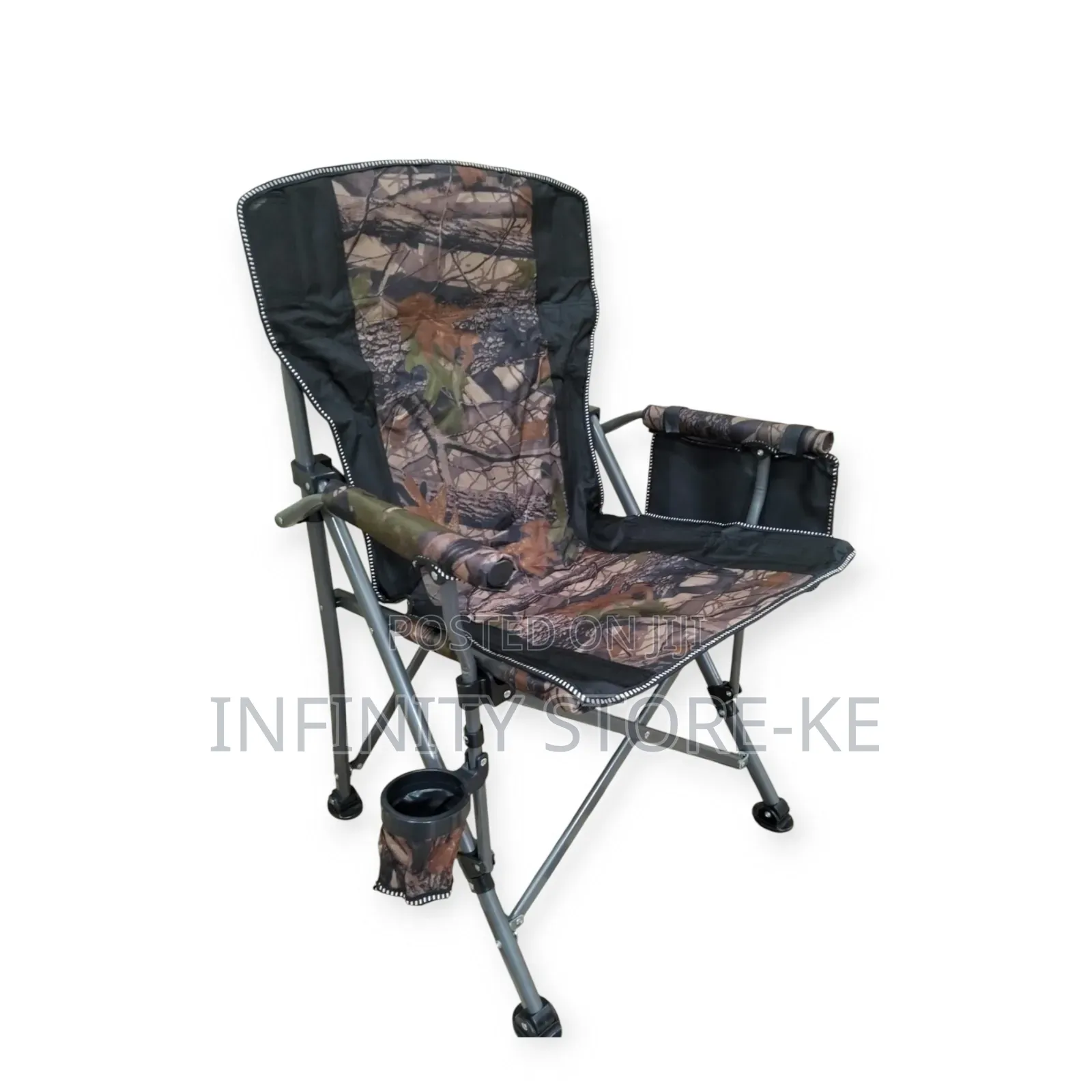 Heavy Duty Outdoor Camping Foldable Chair Has Cup Holder