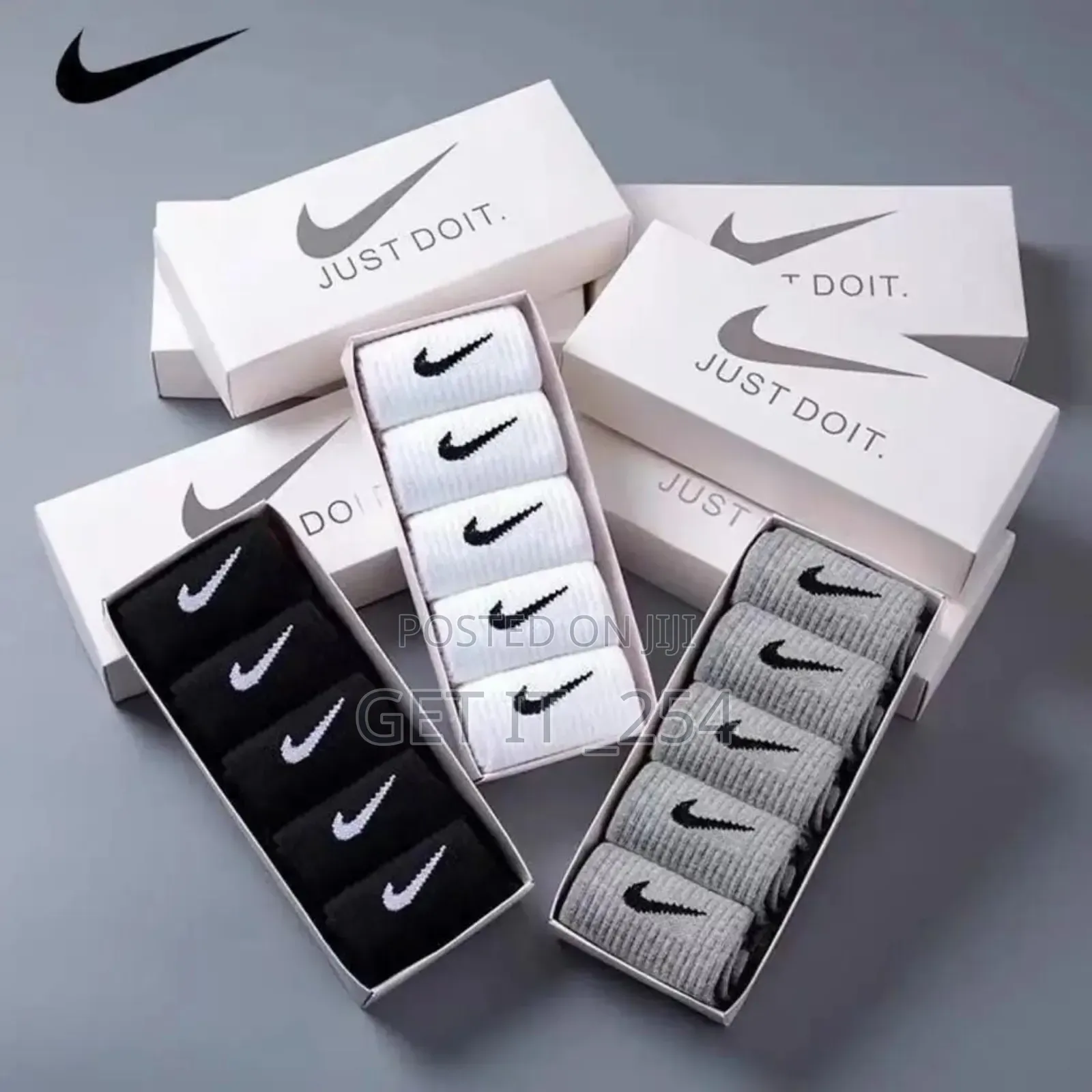 *5pairs Tube Nike Cotton Socks Pack*

♦ Size: Free Size