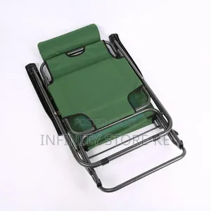 2in1 Reclining Foldable Lounge Camping Chair With Footrest