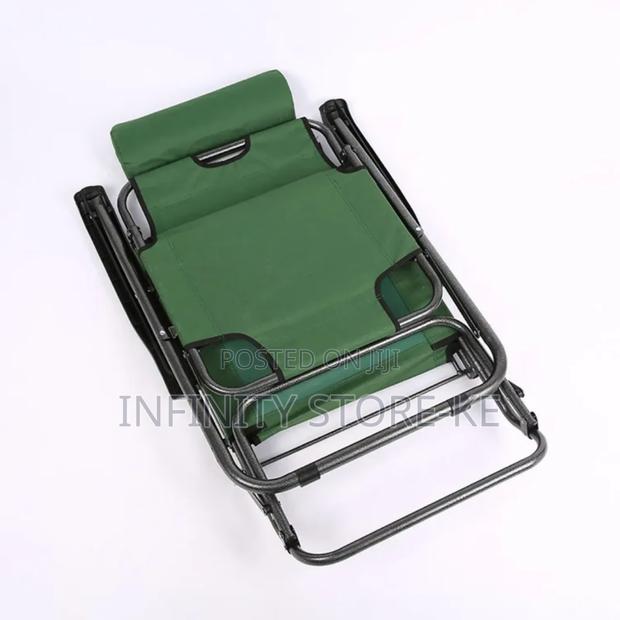 2in1 Reclining Foldable Lounge Camping Chair With Footrest - thumbnail 4