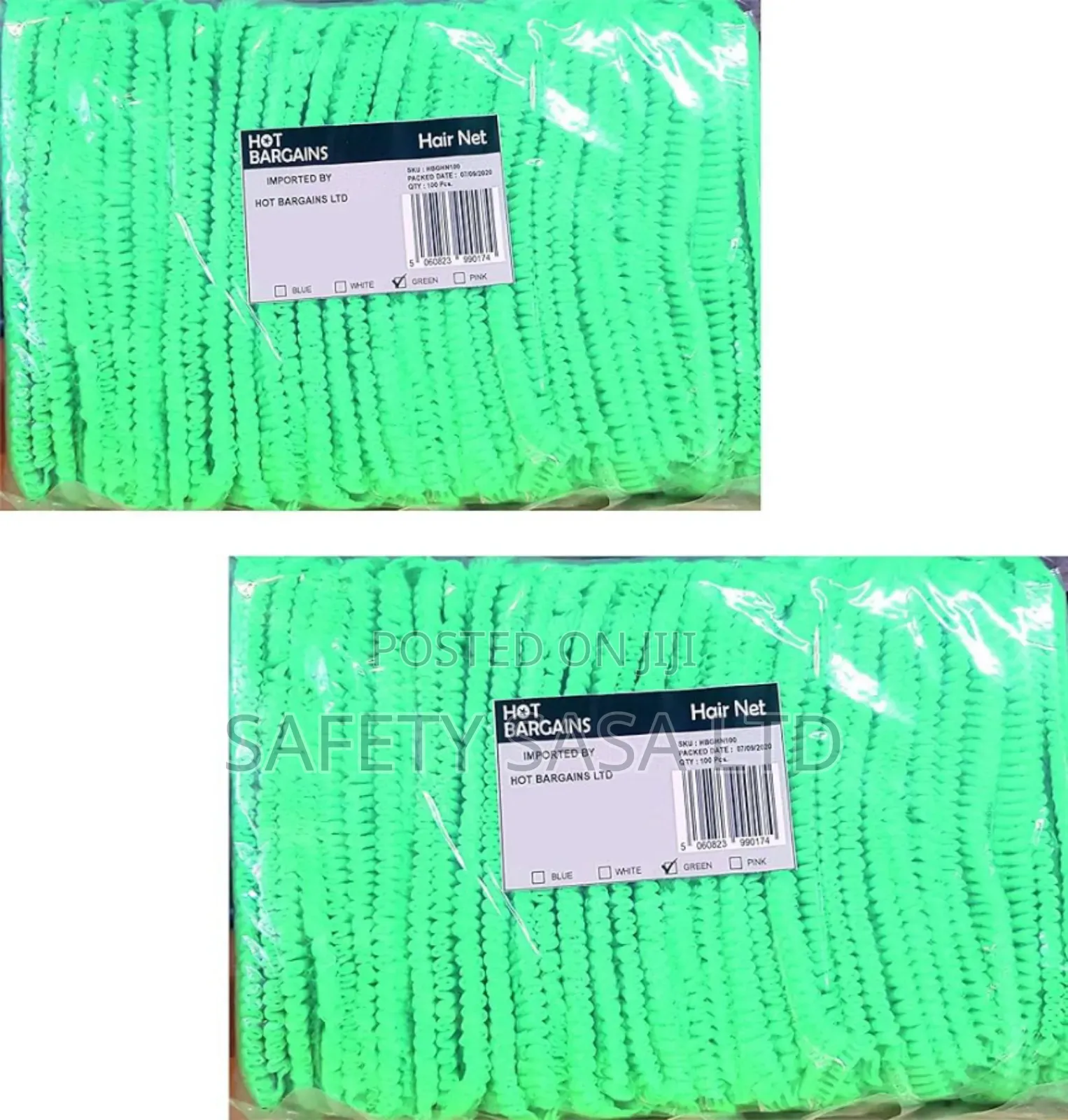 Non Wooven Green Hair Nets