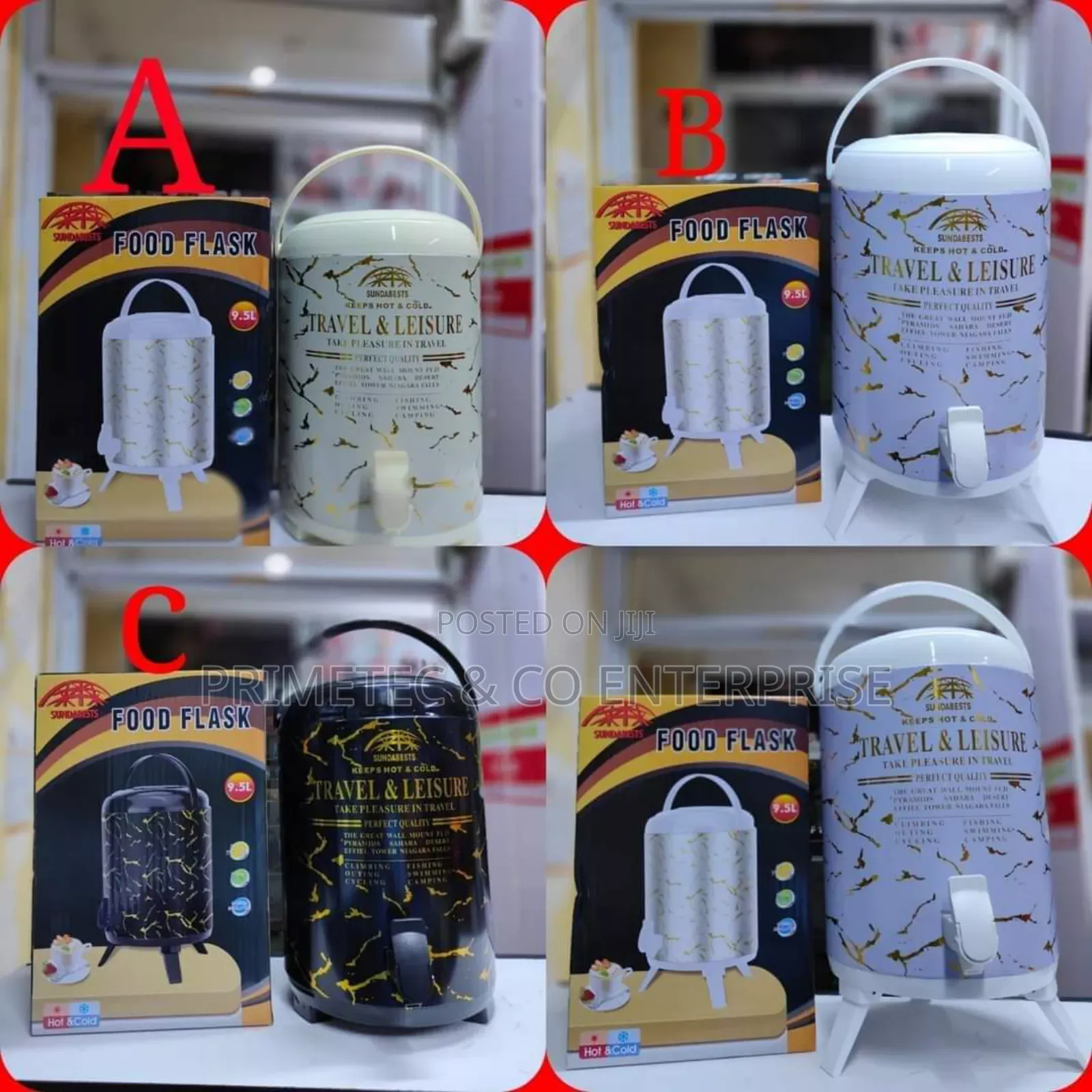 9.5 L Marble Print Single Tap Tea Urn