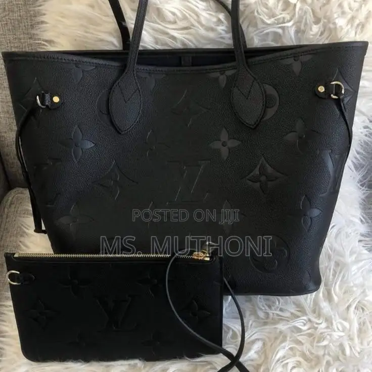 Embossed Louis Vuitton Neverfull Mm Tote Bag