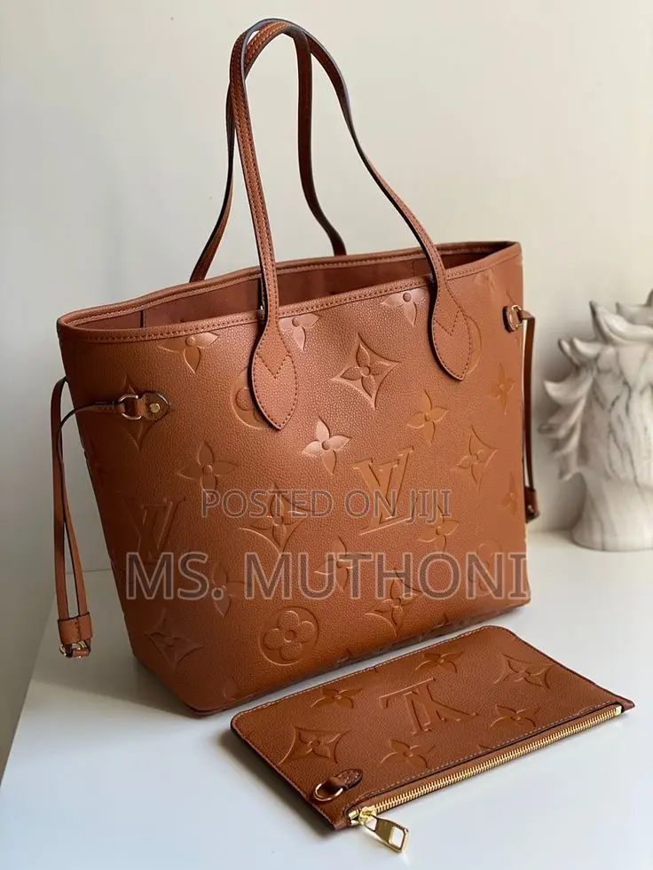 Embossed Louis Vuitton Neverfull Mm Tote Bag