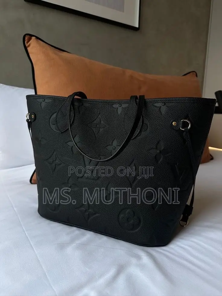 Embossed Louis Vuitton Neverfull Mm Tote Bag