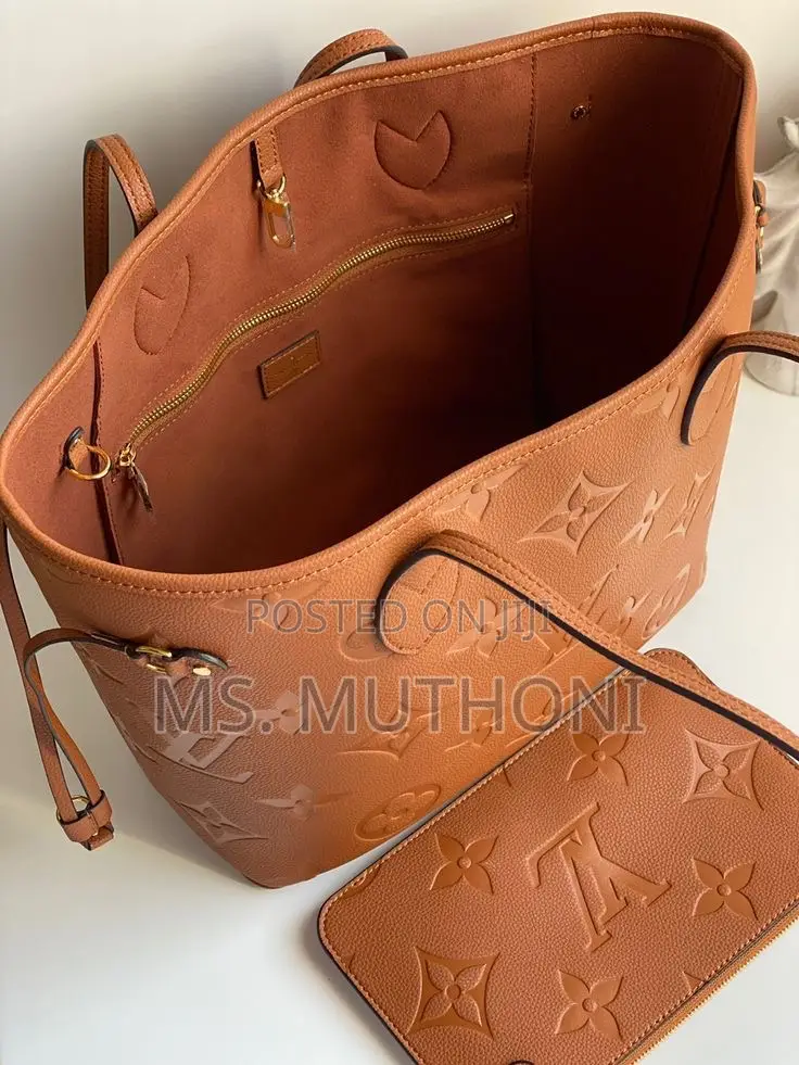 Embossed Louis Vuitton Neverfull Mm Tote Bag
