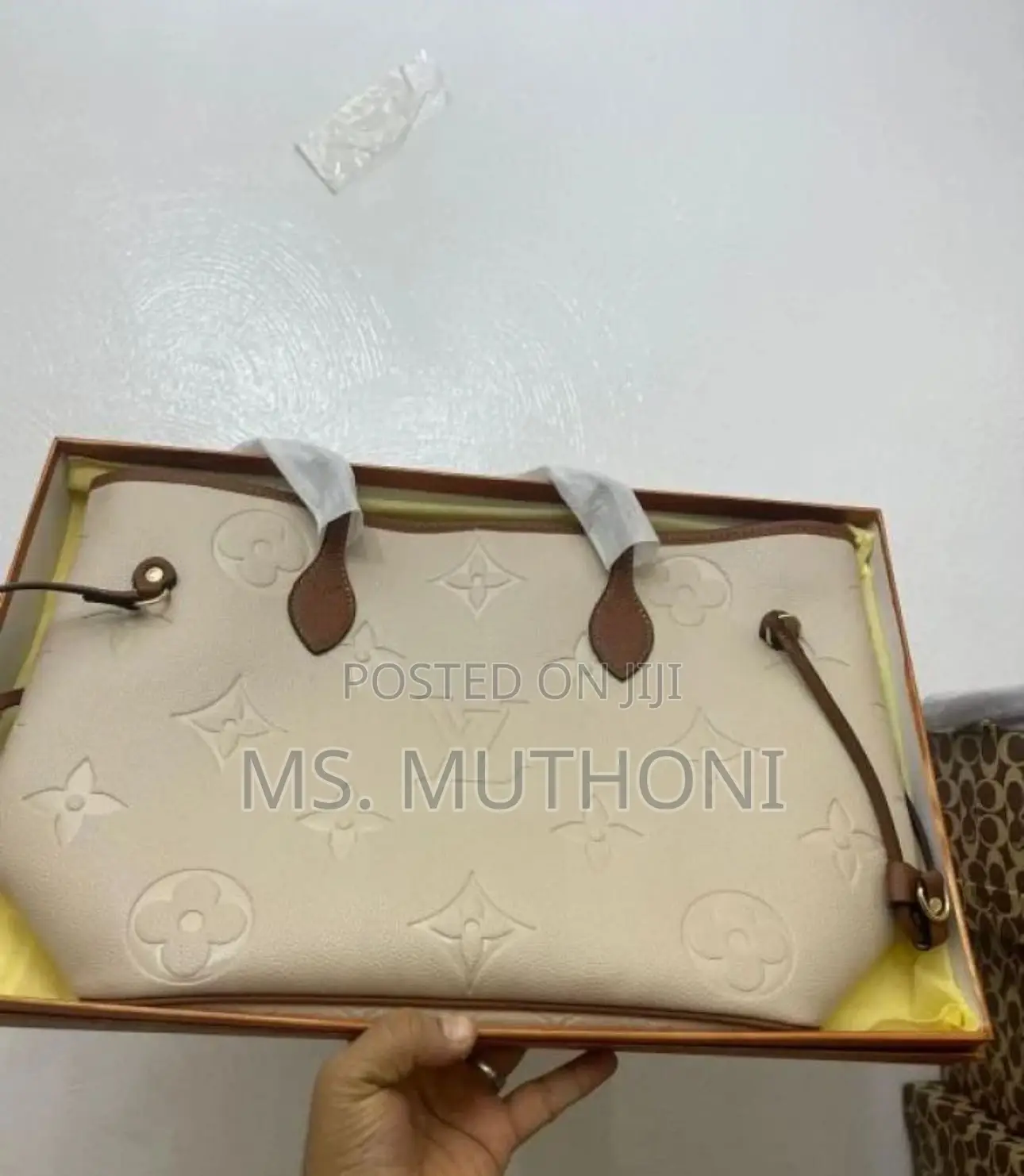 Embossed Louis Vuitton Neverfull Mm Tote Bag