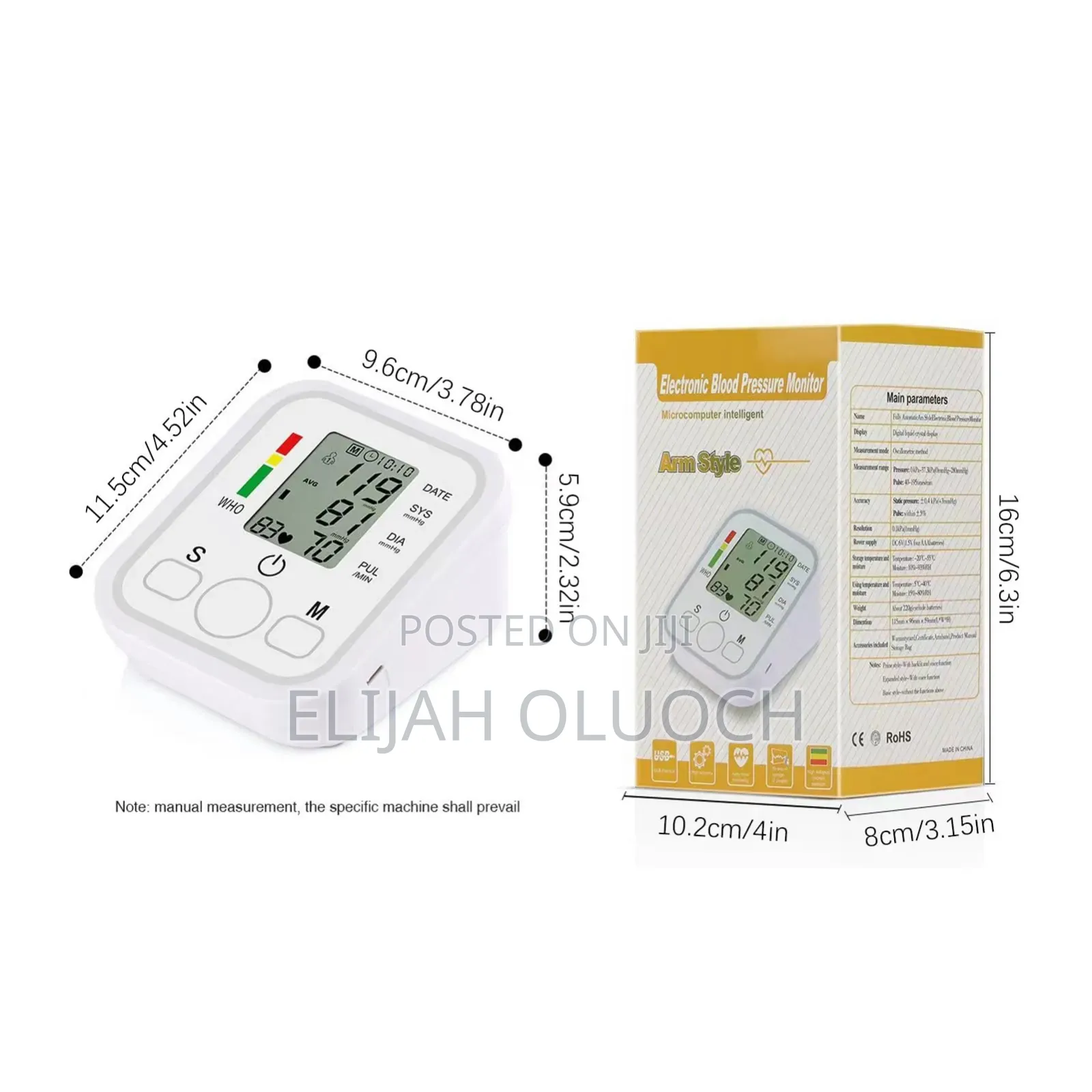 Digital Arm Wrap Type Pulse N Blood Pressure Monitor