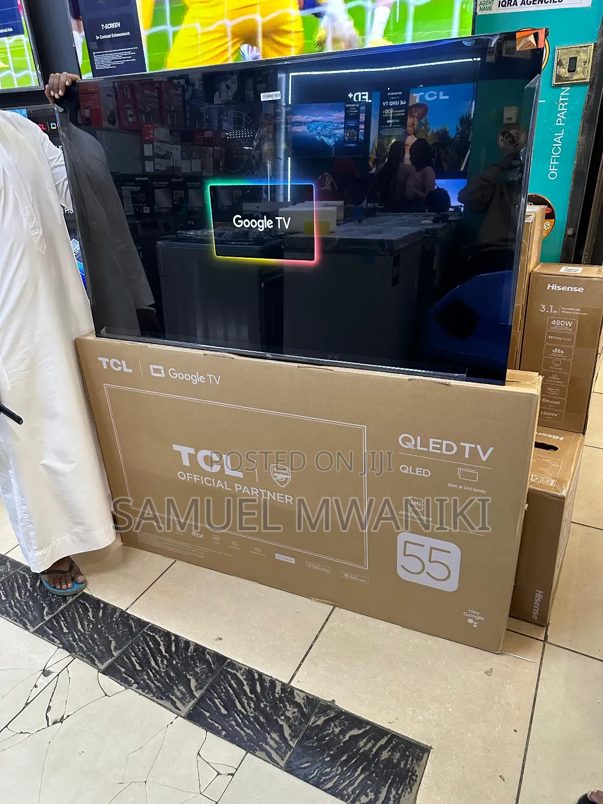 TCL 55′′ Qled Uhd HDR Pro Google Tv Latest Model Frameless