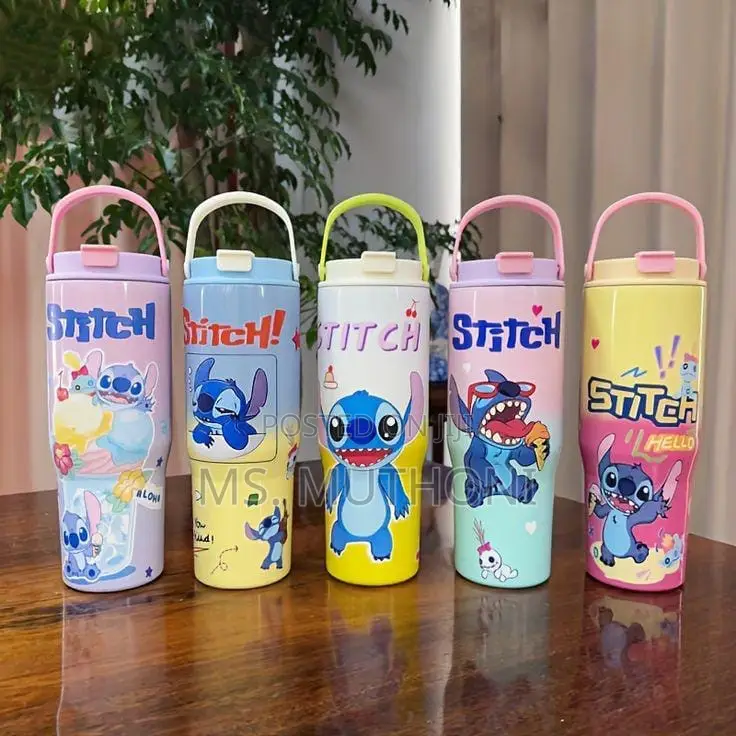 Disney Lilo Stitch Character Stainless Steel Water Bottles.