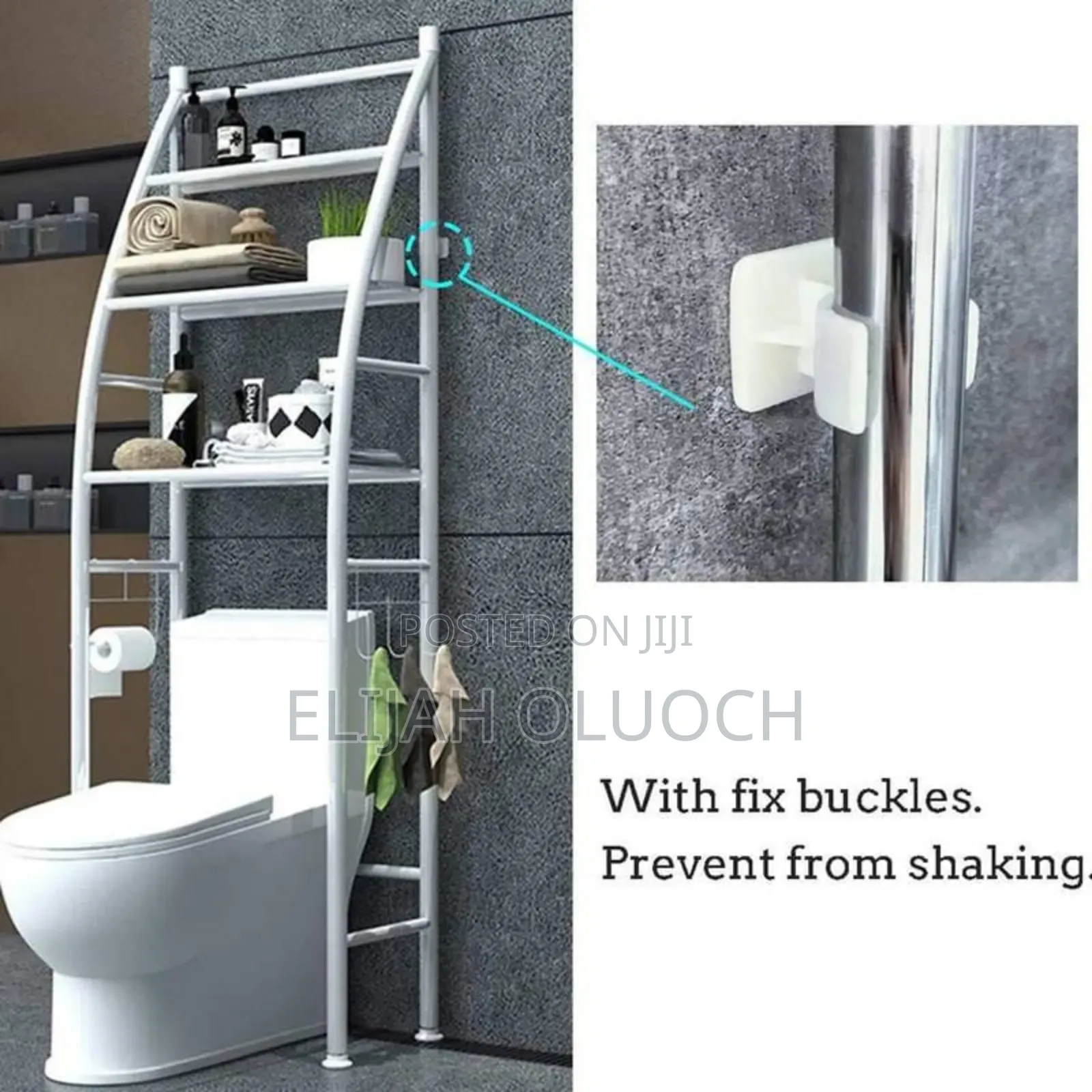 Curved Sailboat Metallic Toilet/Washing Machine Rack