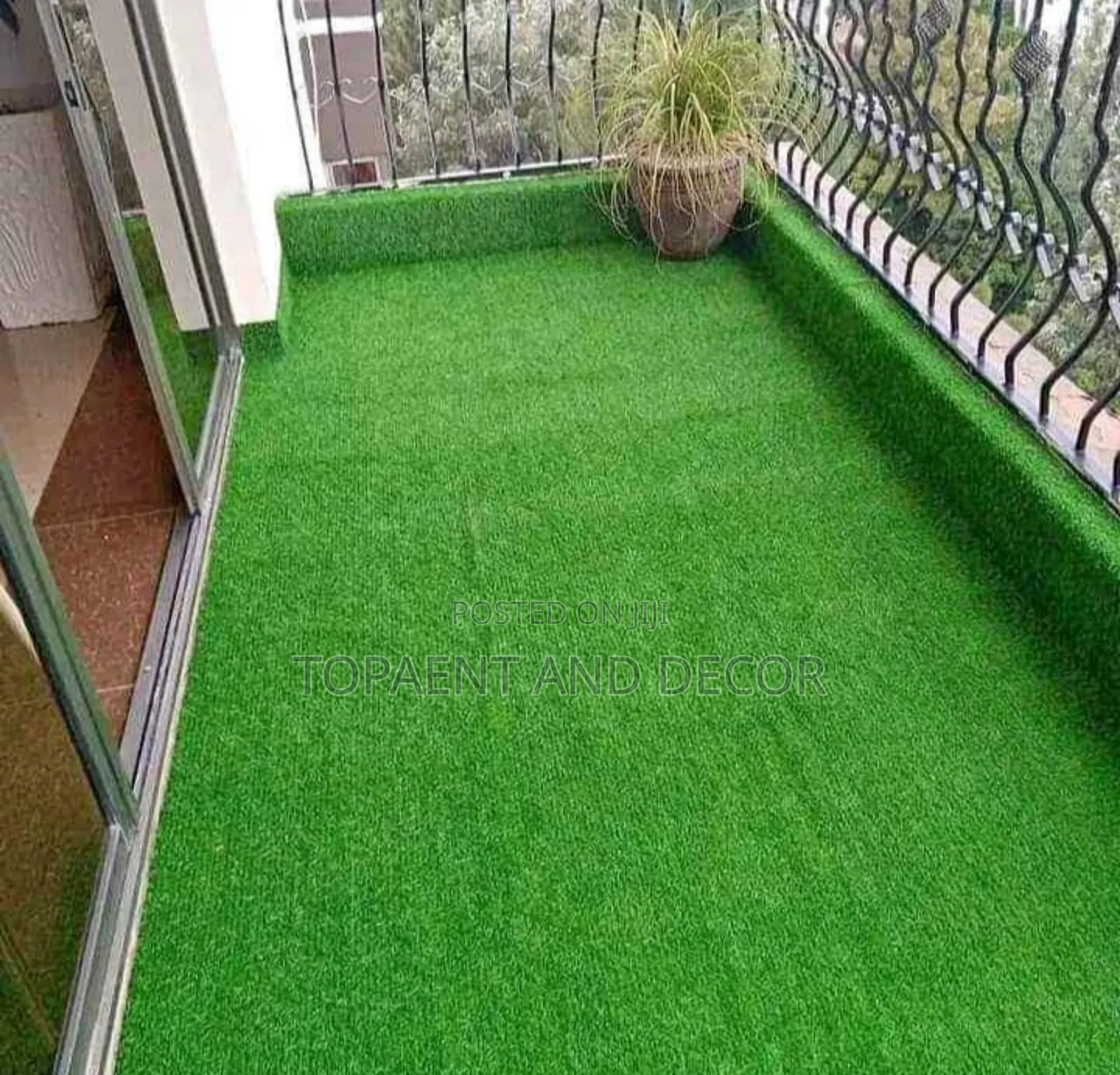 Smooth Soft Grass Rug for Seating and Relaxation Balcony