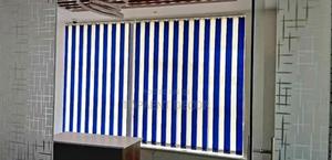 Light Control And Privacy White And Blue Vertical Office Blinds - thumbnail 2