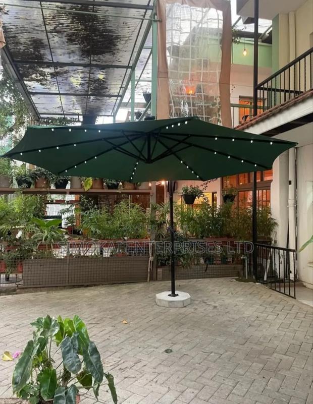 Portable Garden Patio Umbrella With Led Lights