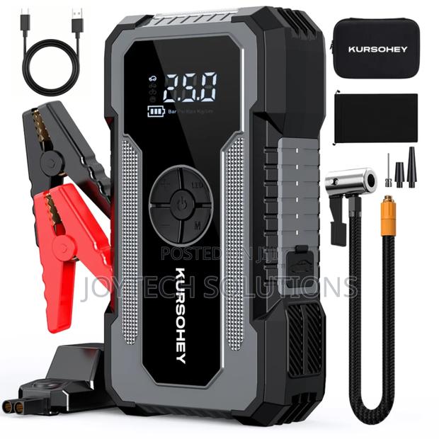 Auto Car Jump Starter Power Bank Battery With Air Pump Compressor - main view