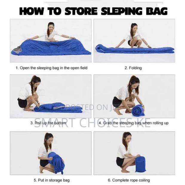 Blue Portable Lightweight Sleeping Bag - thumbnail 3