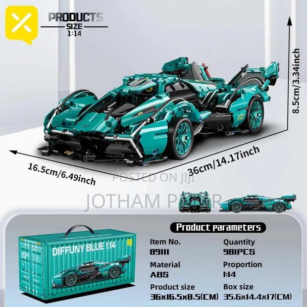 V12 Block Racing 1:14 Diy Building Blocks Sets - thumbnail 13