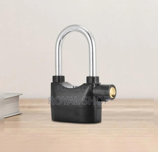 Silver Alarm Padlock With 3 Key