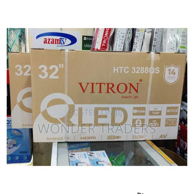 *Vitron 32" Qled Smart Android Frameless With Bluetooth .