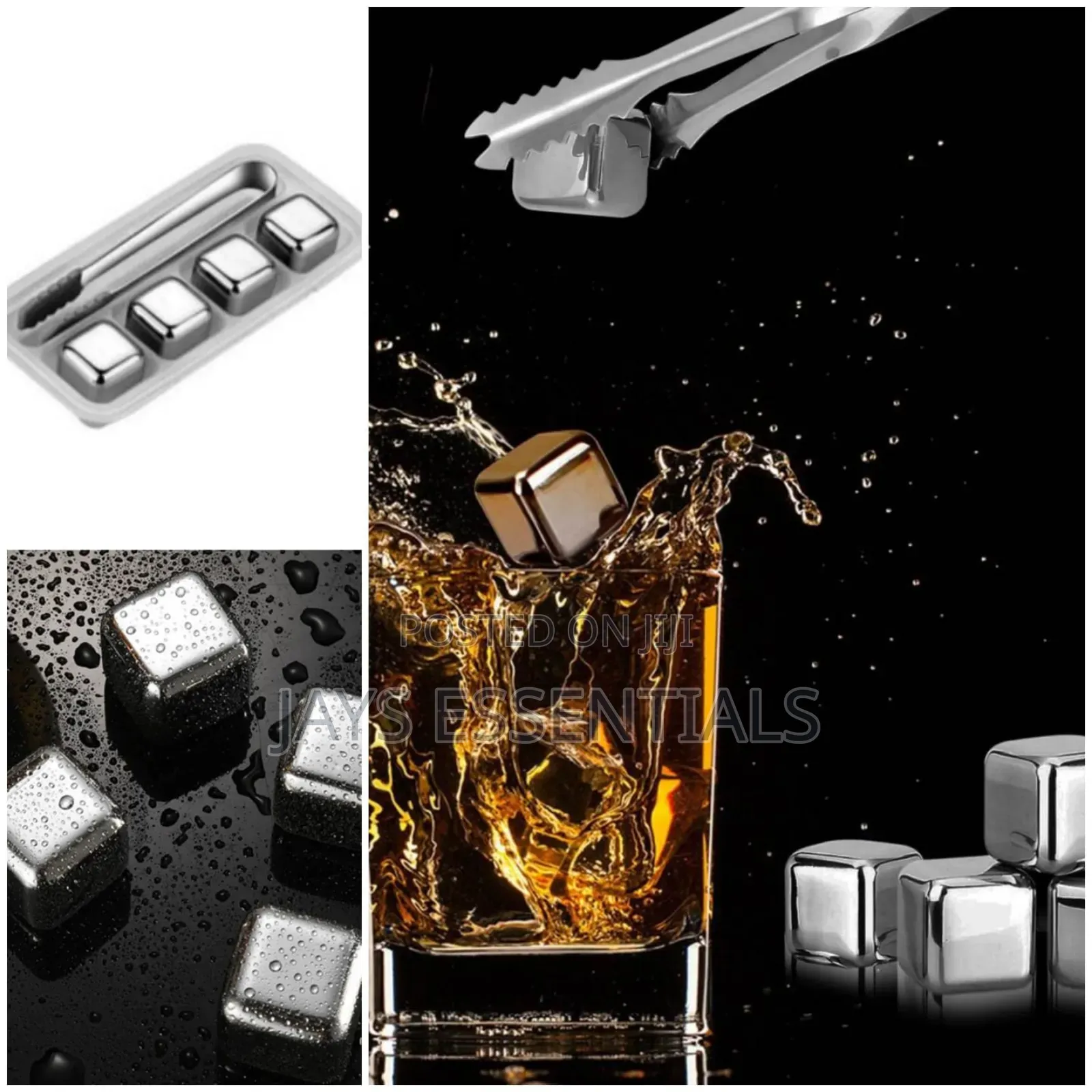 5pc Whiskey Stones Set (Metallic Ice Cubes)