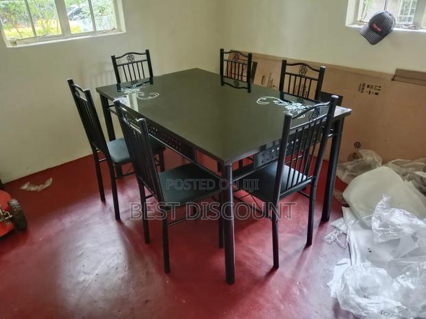Glass Dining Table With 6- Chairs - main view
