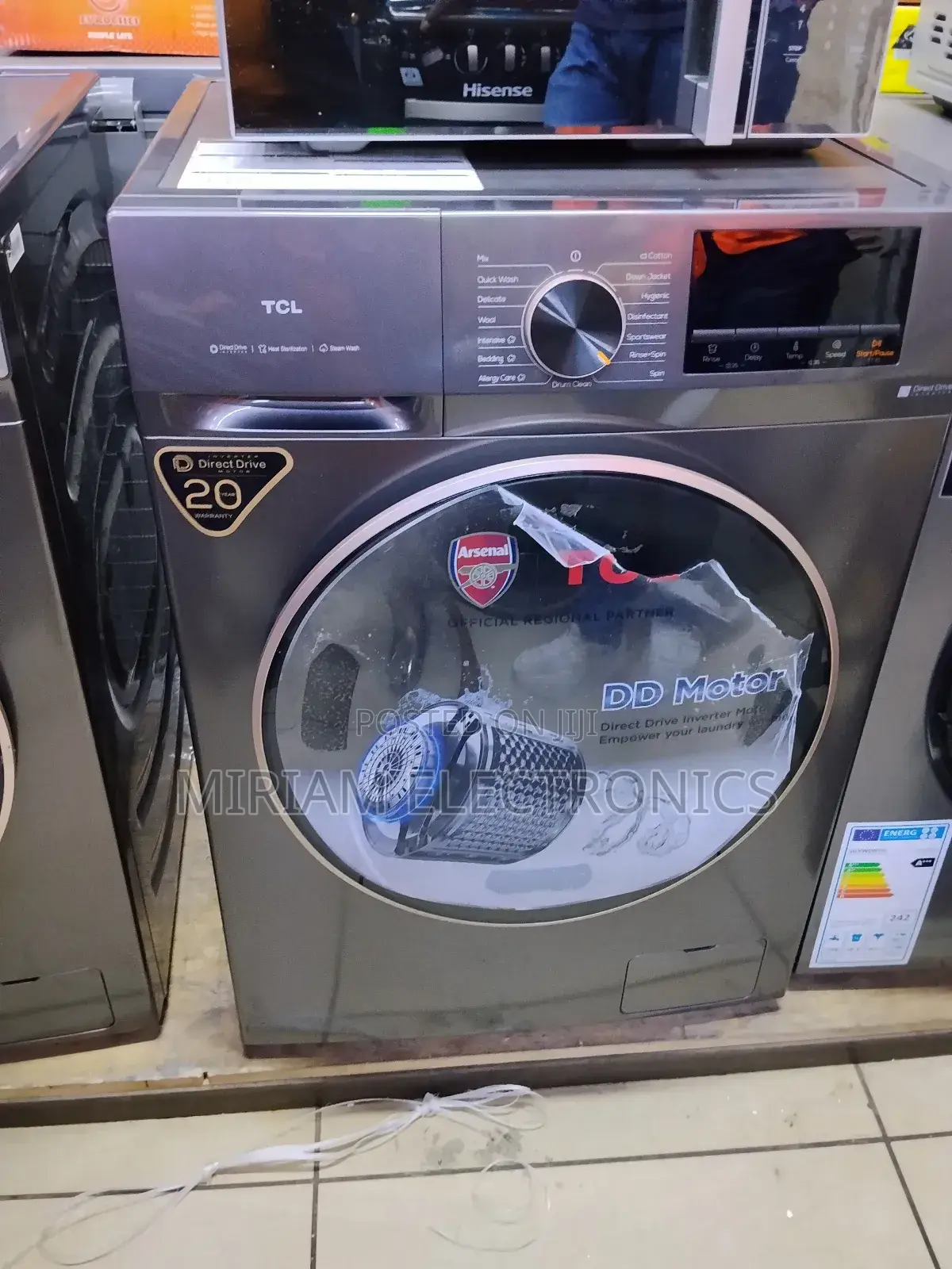 TCL 10kg Front Load Wash and Spin Washing Machine