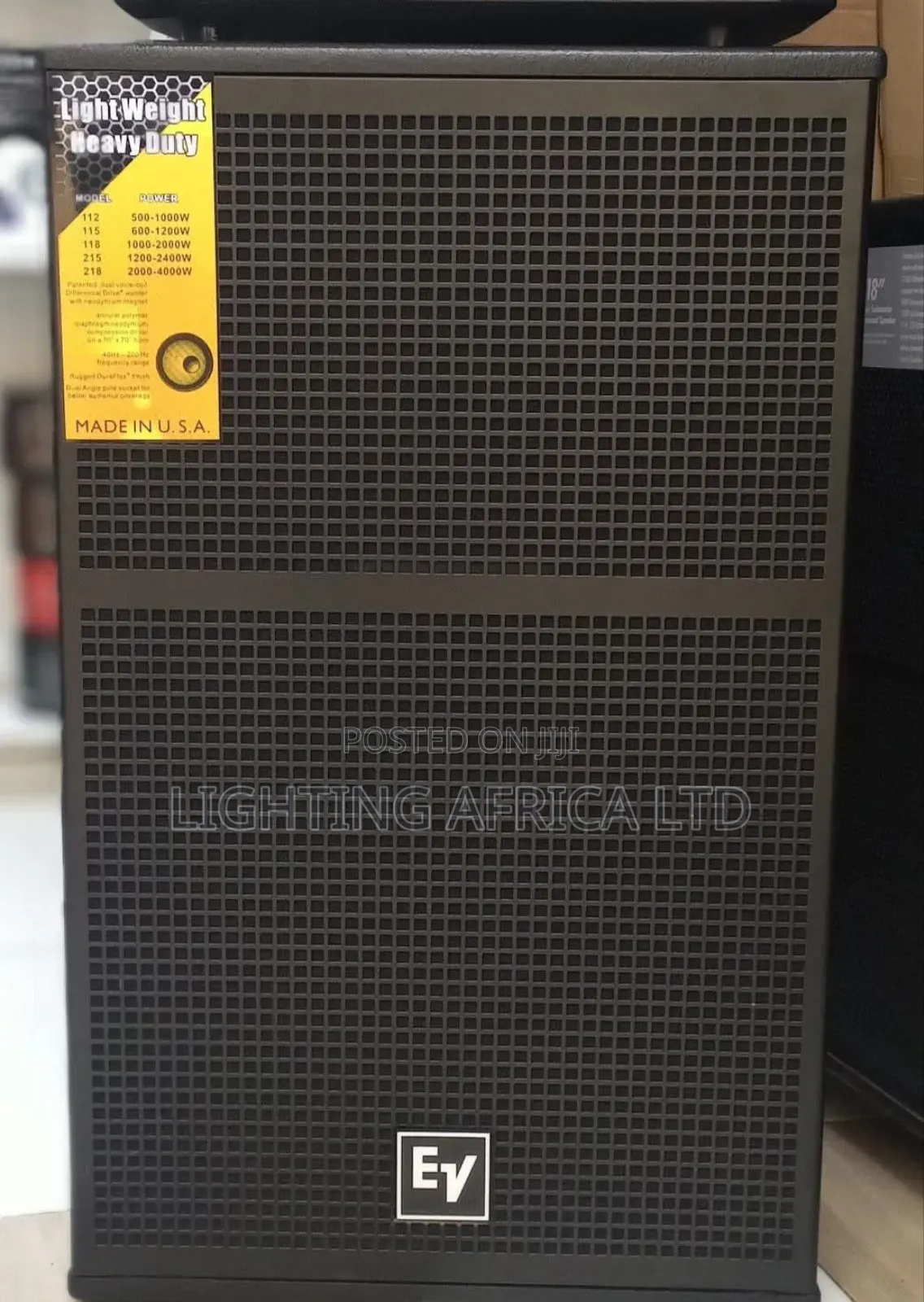 Ev Usa 15" Proffesional Mid Range Speaker 2000 Watts Inbuilt Crossover
