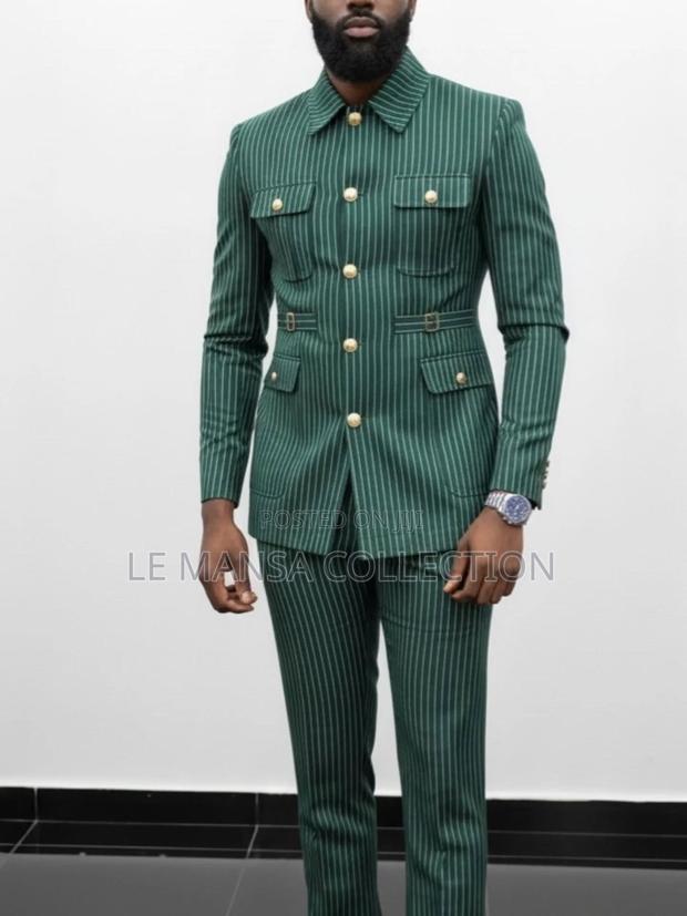 Executive Pinstripe Kaunda Suits - main view