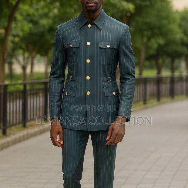 Executive Pinstripe Kaunda Suits - thumbnail 2