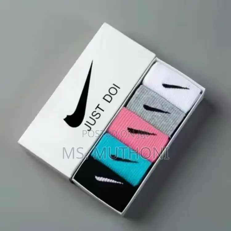 Assorted Colors Five Pairs of Nike Sock